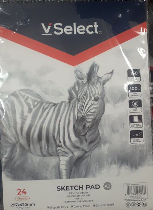 V Select sketch pad A3 size