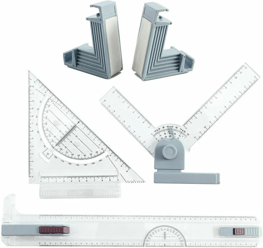 Drawing Board with Adjustable Angle, 51 x 37 cm, for Students, Engineers, Artists and Architects, A3 Drawing Board with Parallel Motion Accessories