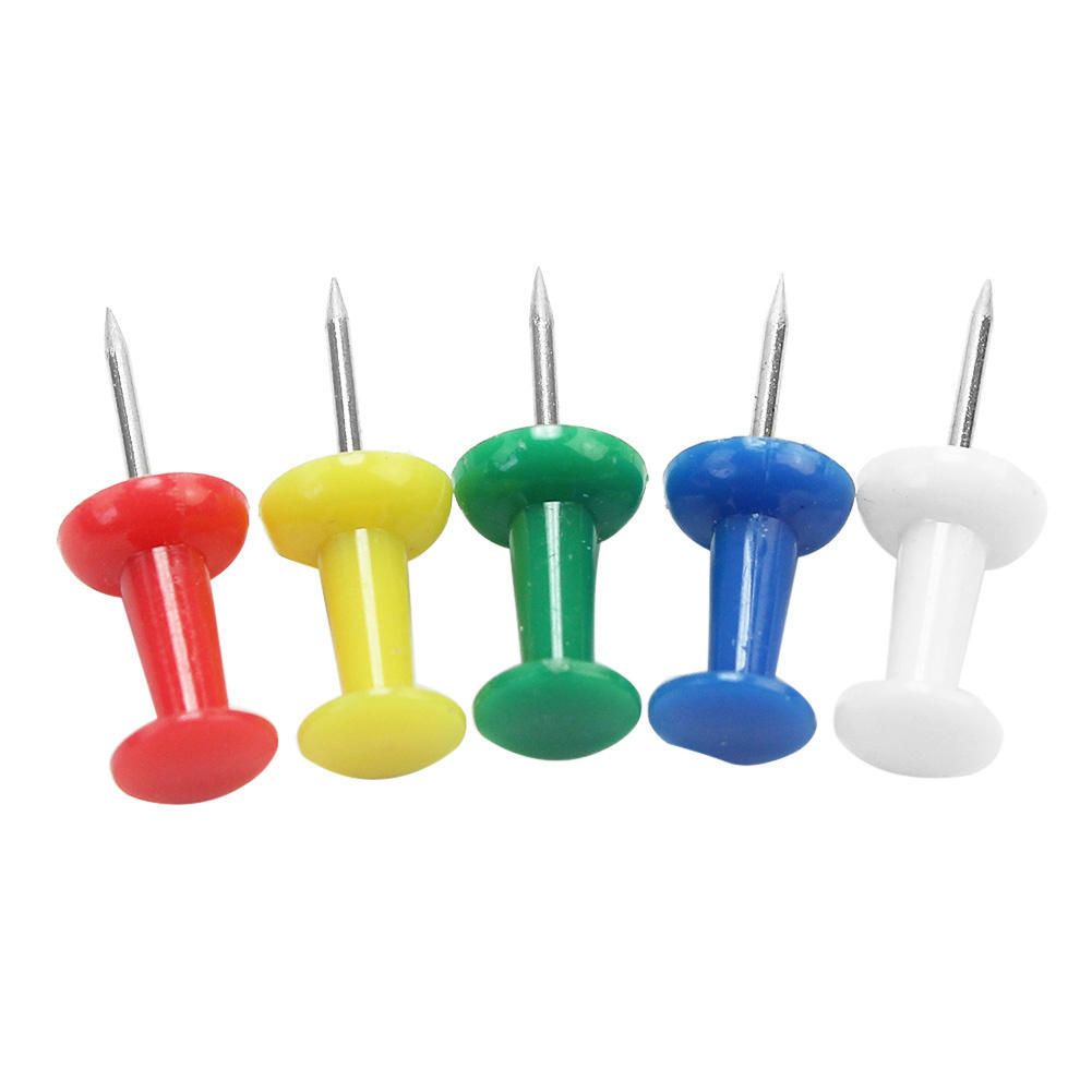 Office Accessories Multicoloured Plastic Push Pins 50 Pack