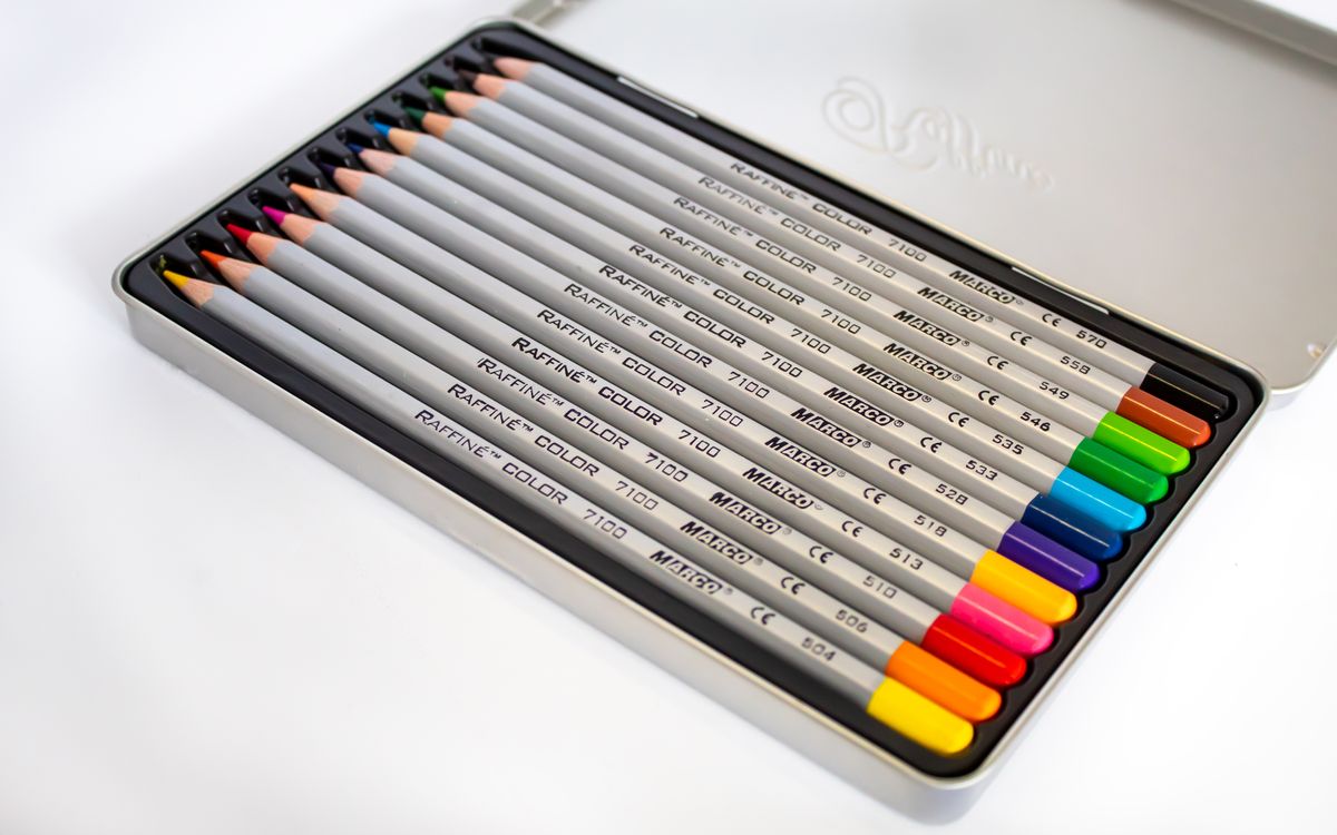 Marco Raffine Colour Pencils 12 Piece Tin Set